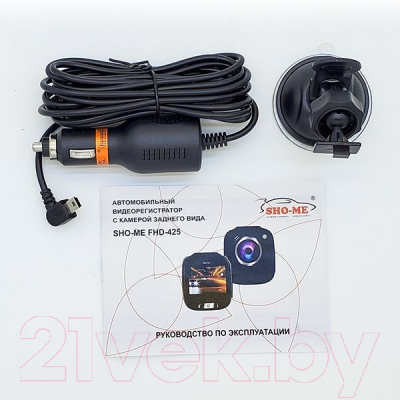 Автомобильный видеорегистратор Sho-Me FHD-425 (черный)