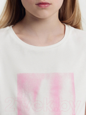 Комплект футболок детских Mark Formelle 117892-2 (р.128-64, белый/розово-голубой тай-дай)