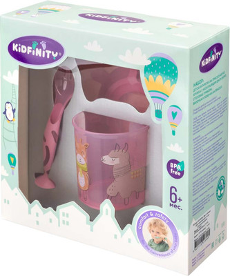Набор столовых приборов для кормления Kidfinity 431332205 (розовый) - 