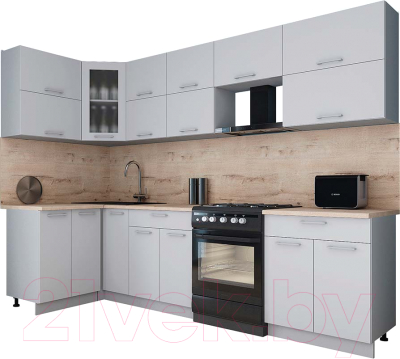 Кухонный гарнитур Интерлиния Мила Gloss 60-12x29