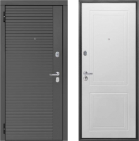 Входная дверь Guard Line сатин графит/эмалит белый (86x205, левая) - 