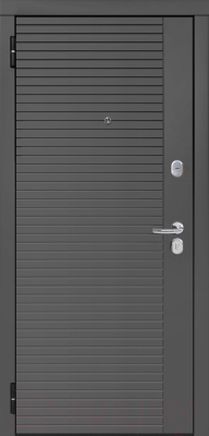Входная дверь Guard Line сатин графит/эмалит белый (86x205, левая)