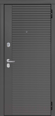 Входная дверь Guard Line сатин графит/эмалит белый (86x205, правая)