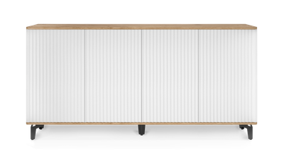 Тумба Shtabe Royal 5057 эко (белый/дуб кантри золотой/черный) -
