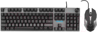 Клавиатура+мышь Oklick 500GMK (серый/черный)