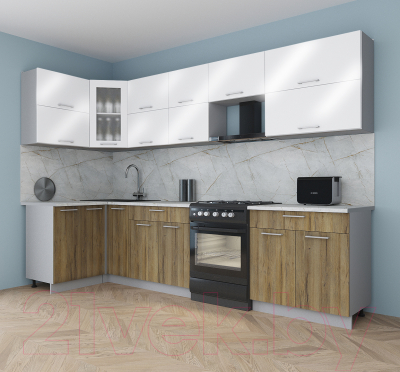 Купить Кухонный гарнитур Интерлиния Мила Gloss 60-12x31 в Гомеле