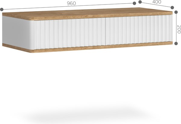 Тумба Shtabe Royal 5010 эко (белый-дуб кантри золотой)
