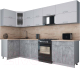 Готовая кухня Интерлиния Мила Gloss 60-12x31 (пепел софт/керамика/травертин серый) - 