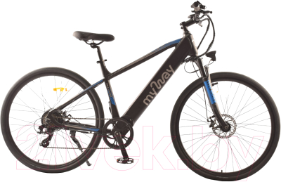 Электровелосипед MyWay Hill 1.0 250 28 (19, черный, матовый)