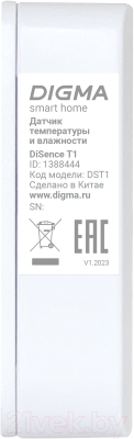 Датчик влажности и температуры Digma DiSense T1 / DST1 (белый)
