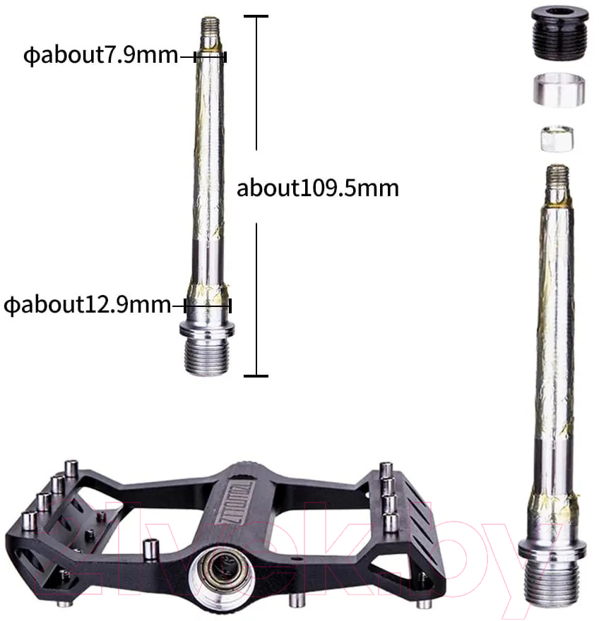 Комплект педалей для велосипеда ZTTO JT-LHJJT02