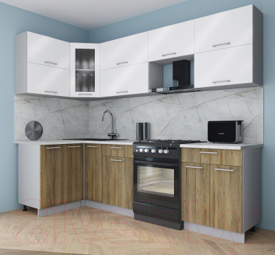 Купить Кухонный гарнитур Интерлиния Мила Gloss 60-12x26  
