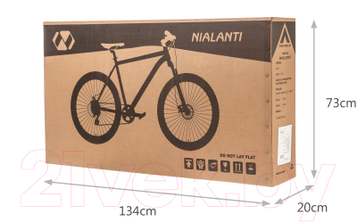 Велосипед Nialanti Stellar MD 26 2024 (16, черный/синий, разобранный, в коробке)