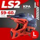 Мотошлем LS2 MX437 Fast Evo Mini Xcode (L, оранжевый матовый/синий) - 