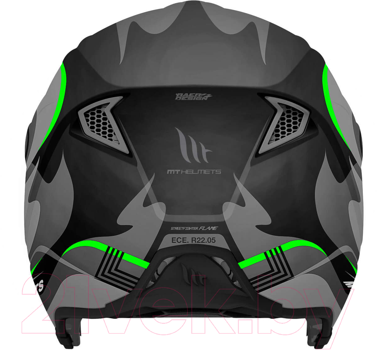 Мотошлем MT Helmets Streetfighter Sv S Flame (S, глянцевый ) — фото 3