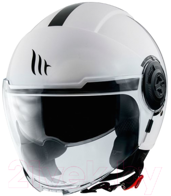 Мотошлем MT Helmets Viale SV Solid A0 (XS, глянцевый белый)