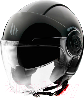 Мотошлем MT Helmets Viale SV S Solid A1  (M, глянцевый черный)