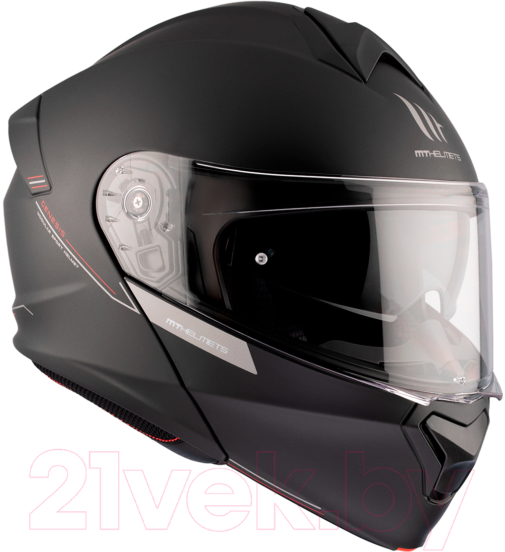 Мотошлем MT Helmets Genesis SV Solid A1 (S, матовый черный)