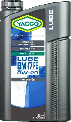 Моторное масло Yacco Lube BM 0W20  (2л)