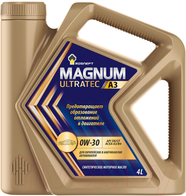 Моторное масло Роснефть Magnum Ultratec 0W30 A3 (4л)