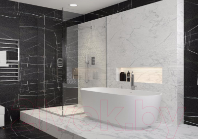 Плитка Kerranova Marble Trend Неро Дорато K-1004/CR (600x600)