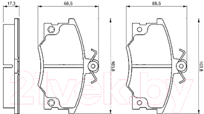 

Тормозные колодки Bosch, 0986468380