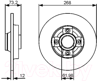Тормозной диск Bosch 0986479383