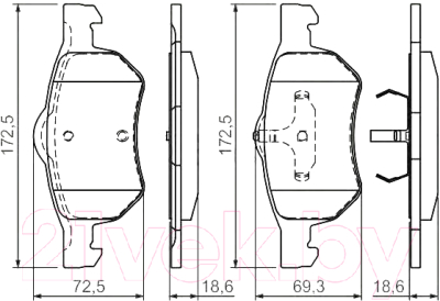 

Тормозные колодки Bosch, 0986424668