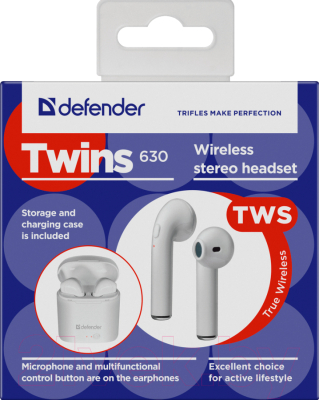 Беспроводные наушники Defender Twins 630 / 63630