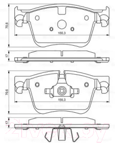 

Тормозные колодки Bosch, 0986494696