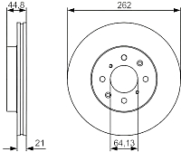 Тормозной диск Bosch 0986479R80 - 