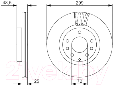 

Тормозной диск Bosch, 0986479542