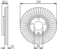 Тормозной диск Bosch 0986479R82 - 