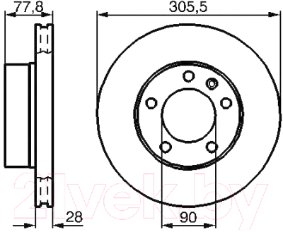 

Тормозной диск Bosch, 0986479001