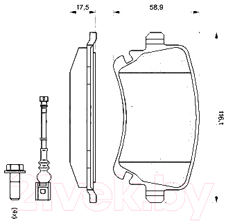

Тормозные колодки Bosch, 0986494108
