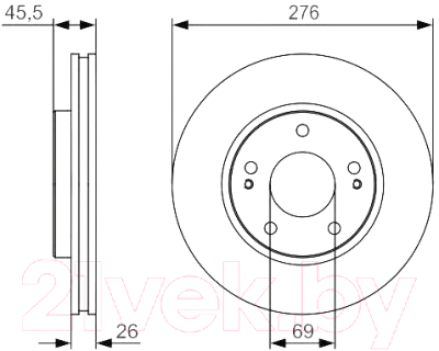 

Тормозной диск Bosch, 0986479S00