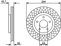 Тормозной диск Bosch 0986479751 - 