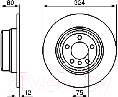 

Тормозной диск Bosch, 0986479167