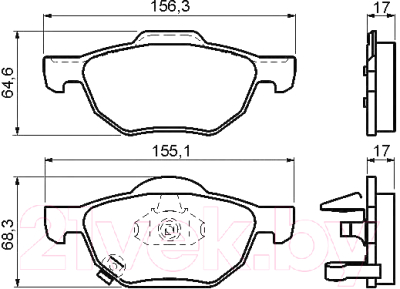 

Тормозные колодки Bosch, 0986494135