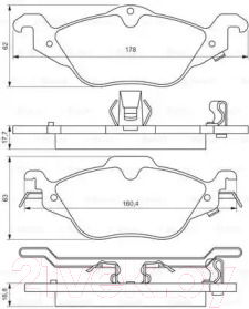 

Тормозные колодки Bosch, 0986495223