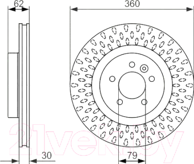 

Тормозной диск Bosch, 0986479578