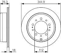 Тормозной диск Bosch 0986479R32 - 