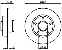 Тормозной диск Bosch 0986479144 - 