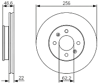 Тормозной диск Bosch 0986479R77 - 