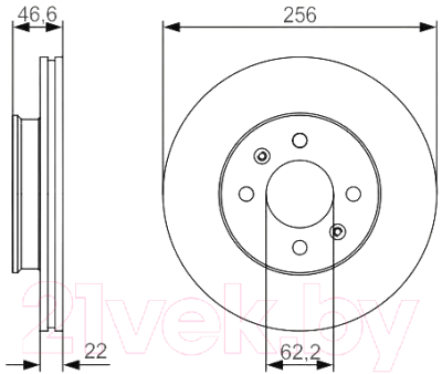 

Тормозной диск Bosch, 0986479R77