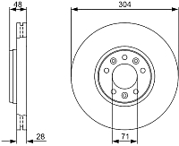 Тормозной диск Bosch 0986479380 - 