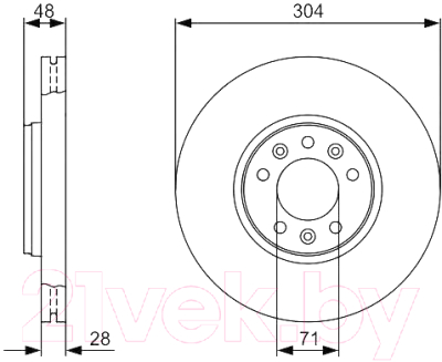 Тормозной диск Bosch 0986479380