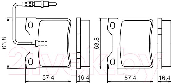 Тормозные колодки Bosch 0986494055