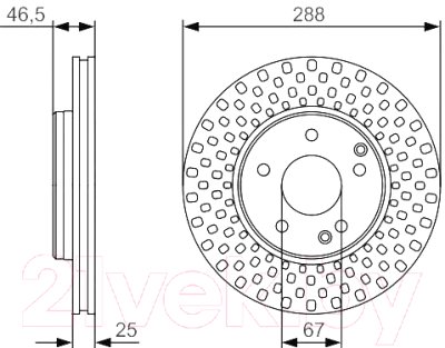 

Тормозной диск Bosch, 0986479R69