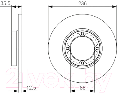 

Тормозной диск Bosch, 0986479R81